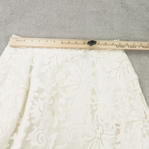 Draper James Skirt Womens 12 White Embroidered Overlay Mini Bridal - Picture 4 of 16